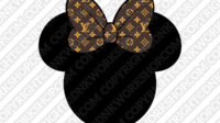 Minnie Mouse Designer LOUIS VUITTON Pattern SVG Sticker Decal Silhouette Cameo Cricut Cut File Clipart Eps Png Vector Dxf grande