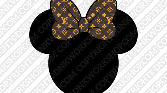 Minnie Mouse Designer LOUIS VUITTON Pattern SVG Sticker Decal Silhouette Cameo Cricut Cut File Clipart Eps Png Vector Dxf grande