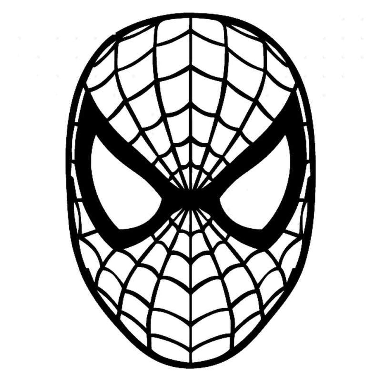 Outlined Spiderman Face Vinyl Decal Sticker 16112