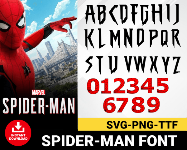 Spiderman font 600x480 1
