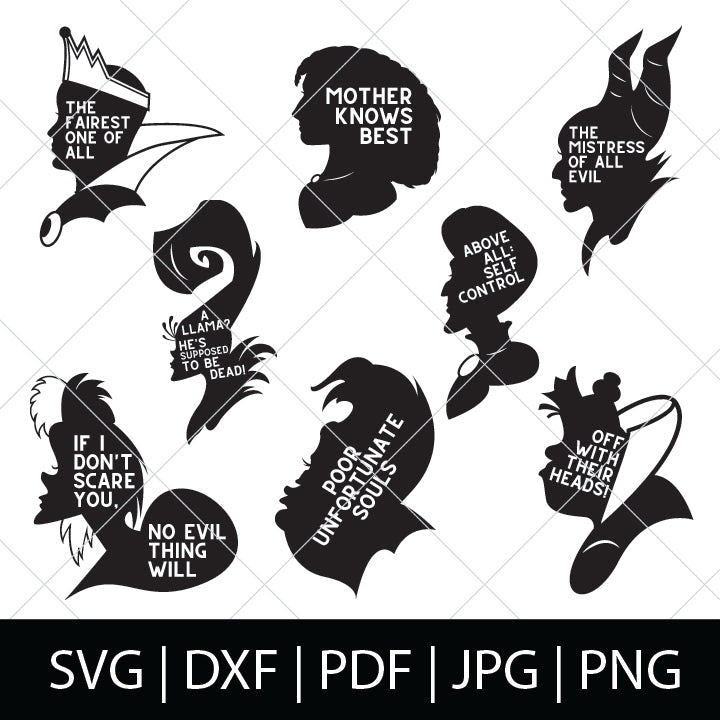 Disney Villain Silhouette SVG: Unleash the Magic of Evil