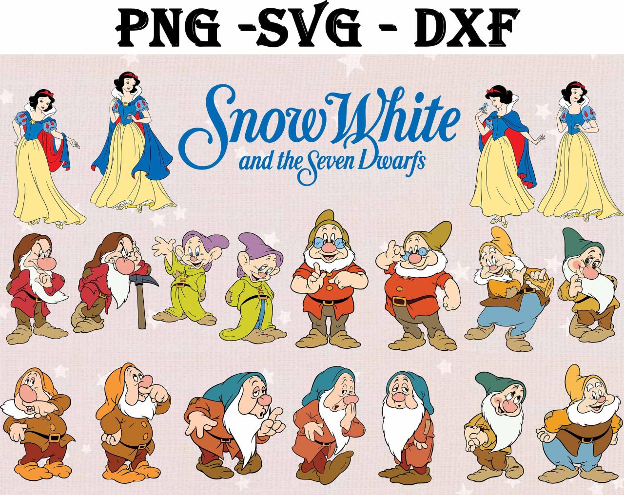 Snow White and the Seven Dwarfs SVG: A Timeless Classic Brought to Life