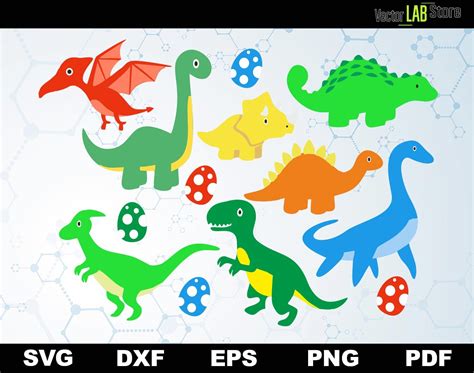 Dinosaur SVG Dinosaurs Clipart Dino Vector Cutting Files Shirt Svg Dxf