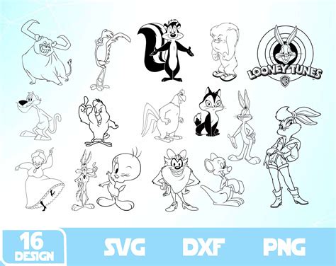 Looney tunes bundle svg png dxf Looney tunes svg png dxf | Etsy