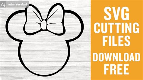 Clip Art Art & Collectibles SVG Minnie Mouse Face Vector Layered Cut