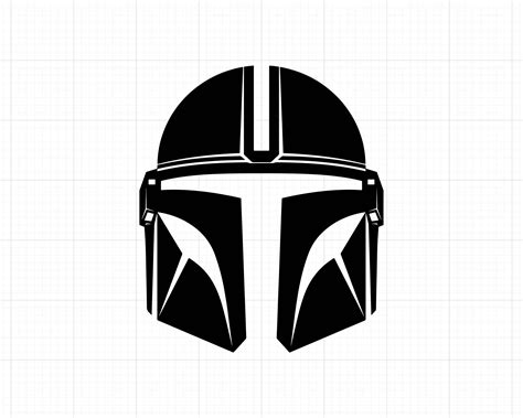 Mandalorian Mask Vector Digital Download File eps, ai, pdf, svg, and