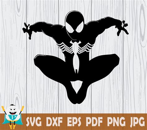 Spider Man SVG Black SpiderMan, Spider Man Silhouette Printable Vector