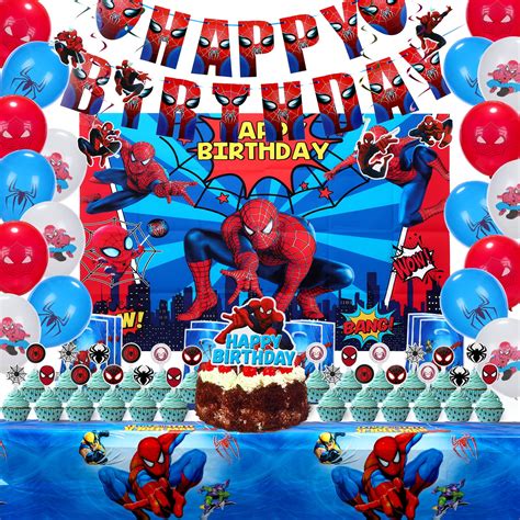 Buy Spiderman Birthday Decorations, Spiderman Party Supplies, Marvel