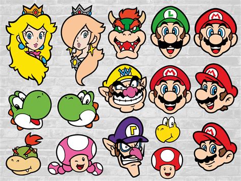 Super Mario Bros Svg, Mario Game Png, Bowser, Yoshi, Captain Toad