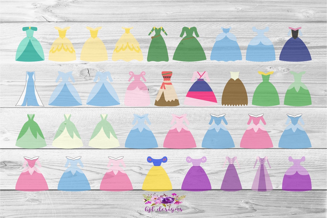 Disney Princess Dresses SVG: A Timeless Enchantment for Every Royal Heart