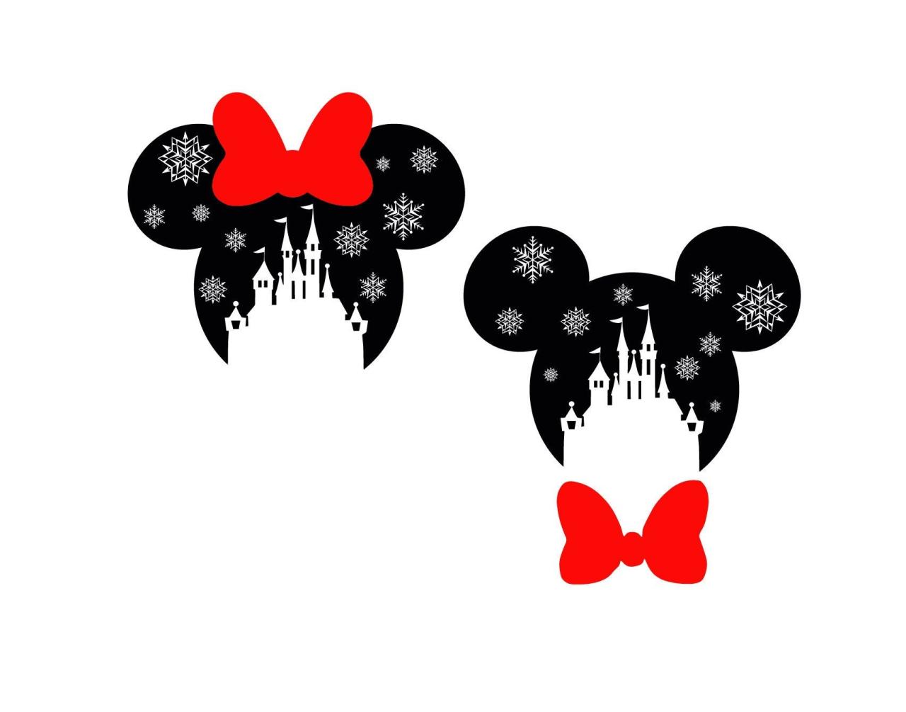 Christmas Mickey and Minnie SVG: A Festive Touch for Your Holiday Projects