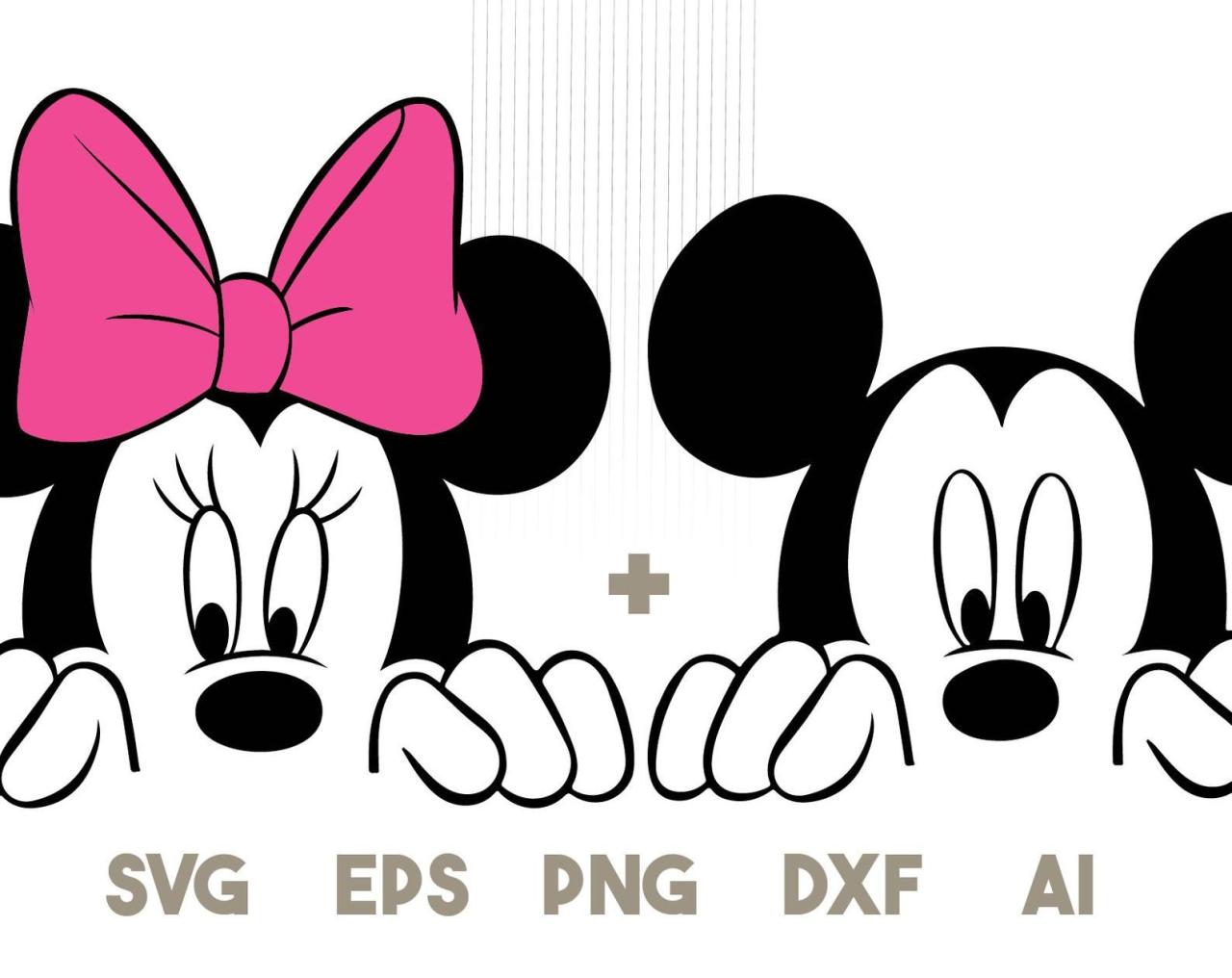 Mickey Mouse and Minnie Mouse SVG: A Timeless Symbol of Love and Laughter