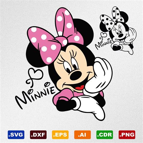 Minnie Mouse Autograph Svg Dxf Eps Ai Cdr Vector Files for - Etsy Hong Kong