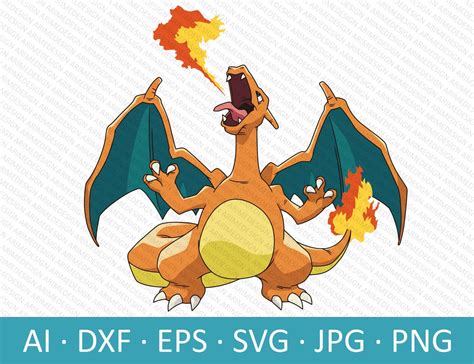 Charizard Svg / Pokemon Cricut Vector Bundle / Charizard DIY / - Etsy