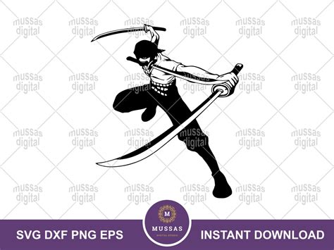 Roronoa Zoro SVG One Piece Clipart | Vectorency