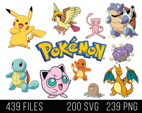 Pokemon Svg Pokemon Characters Pokemon Png Pokemon Clipart | Etsy Ireland