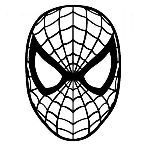 Outlined Spiderman Face Vinyl Sticker