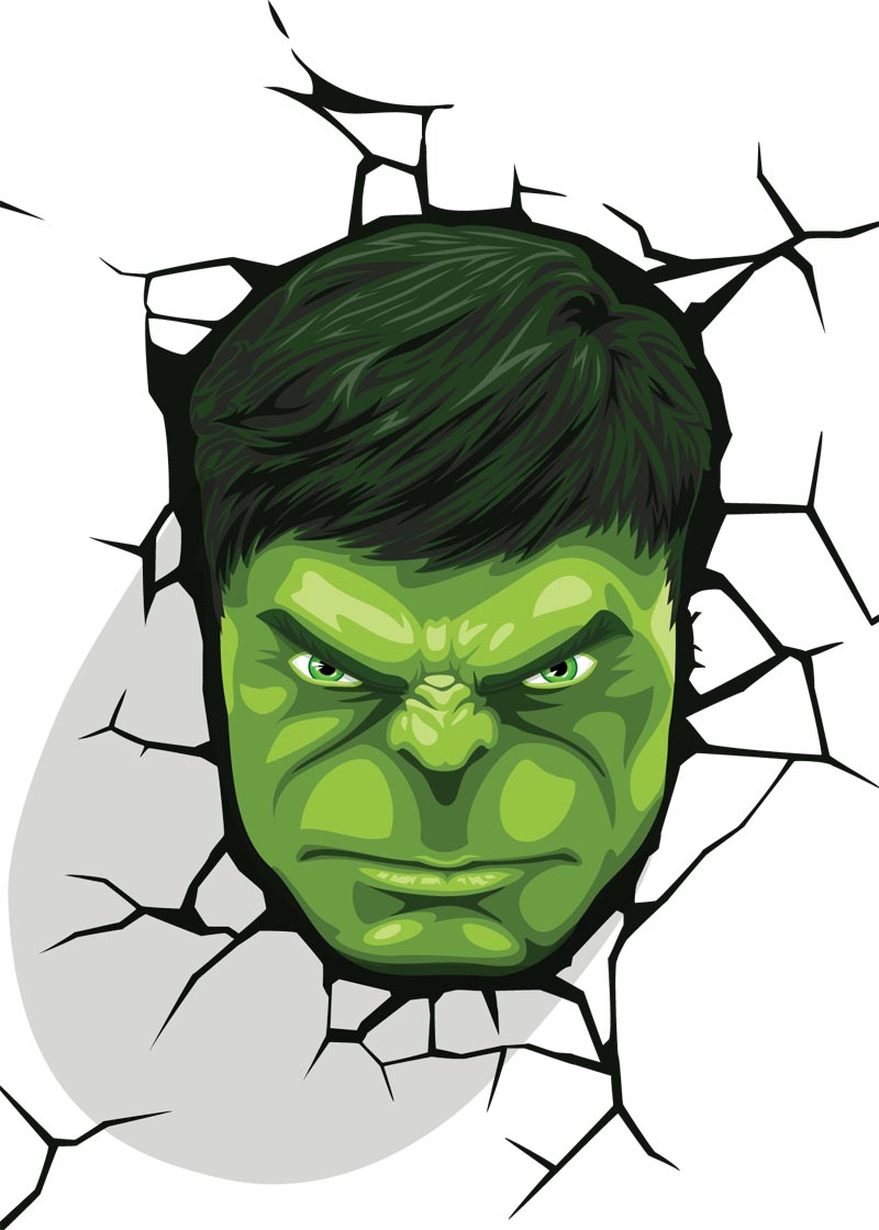 HULK face vector