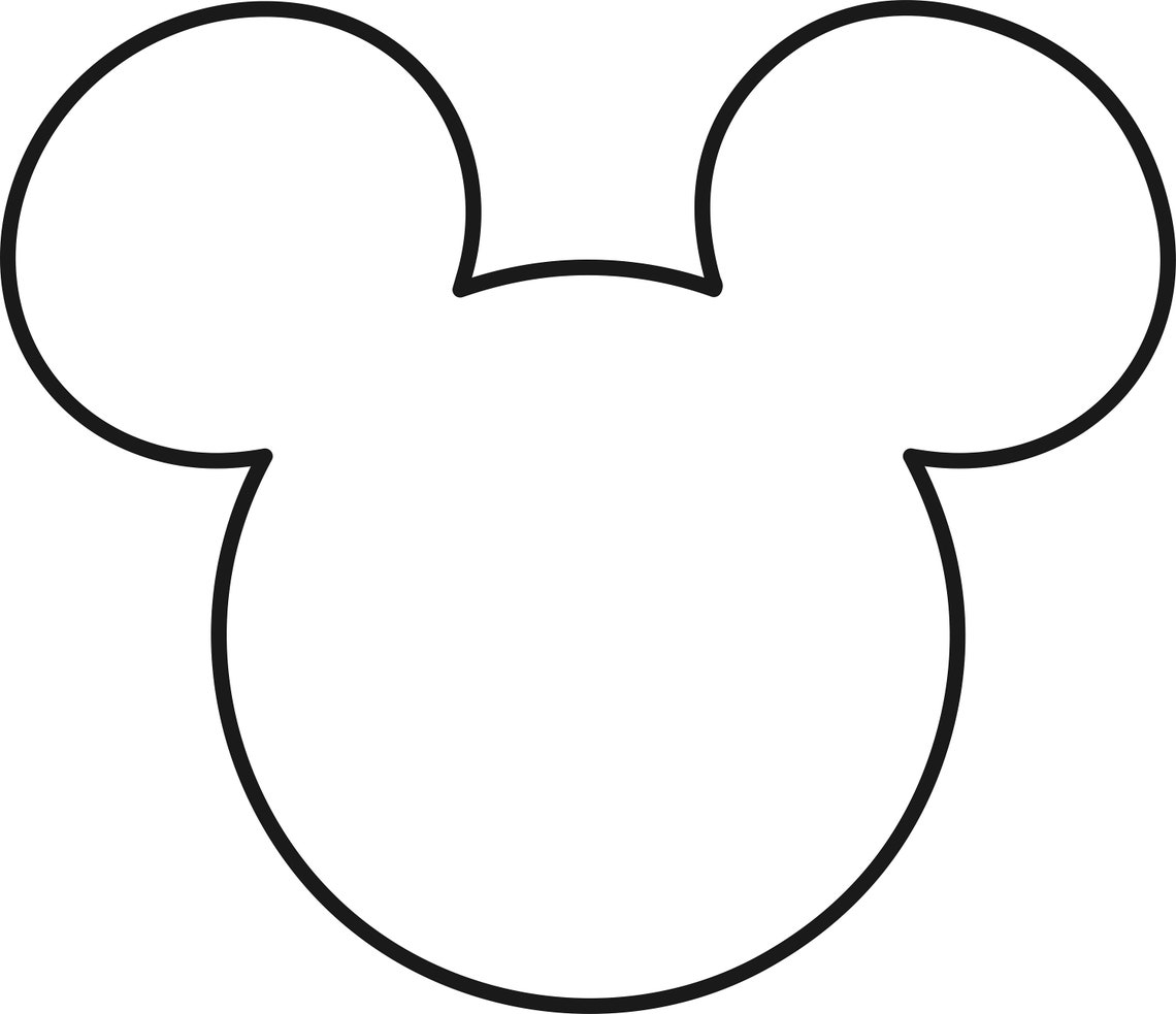 H1: Mickey Head Outline SVG: A Timeless Icon for Creative Expression