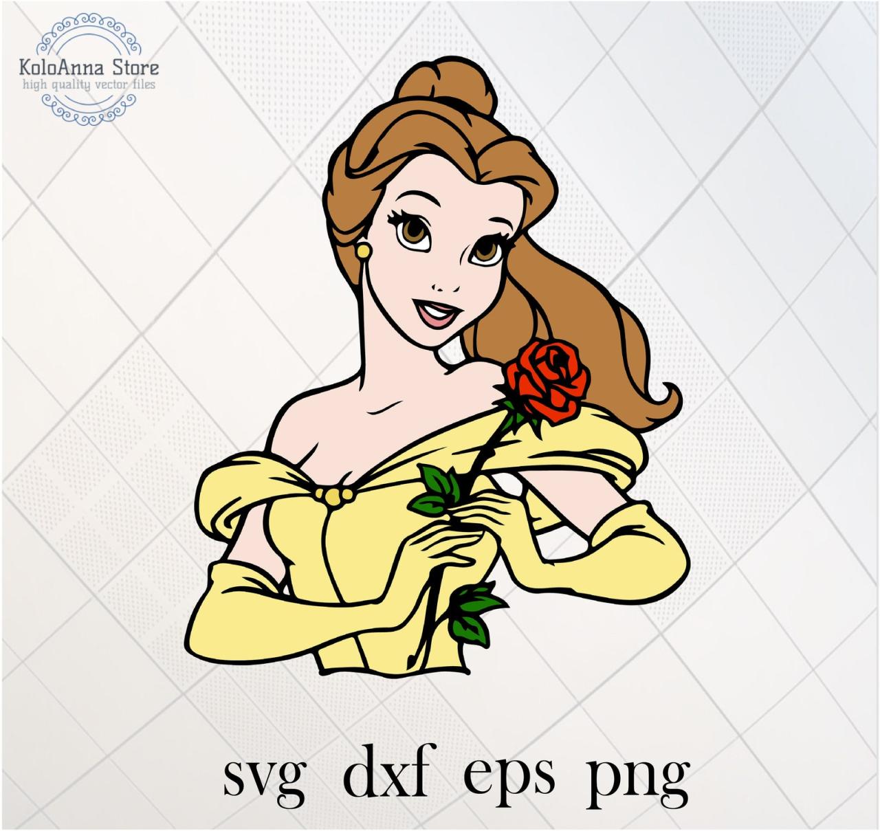 Belle Princess SVG: Unleash the Enchantment of the Beauty and the Beast