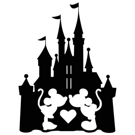 Mickey And Minnie Kissing SVG