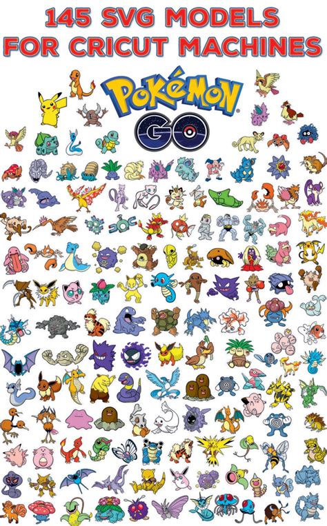 Free SVG Pokemon Svg Cut 3680+ File for Cricut