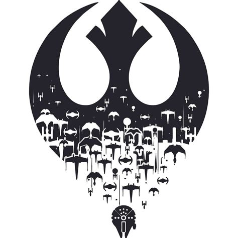 Star Wars Symbols Ship Cartoon Character Wall Art Vinyl Sticker Design