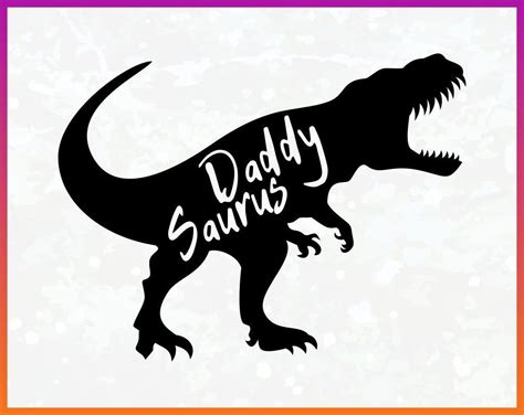 Daddy Dinosaur Svg Daddysaurus T-rex Family Rawr Dino monogram dino