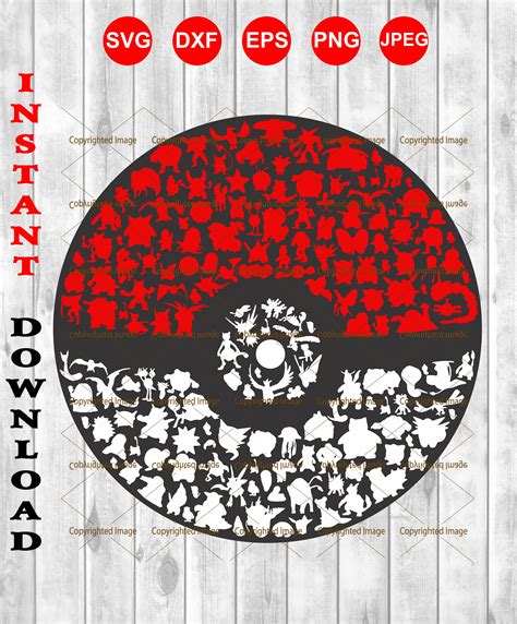 Pokemon Pokeball Svg Cutting Files Png Clipart EPS - Etsy Denmark