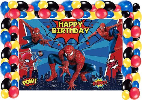 Super Hero Spiderman Photo Background,Happy Birthday Party Photography