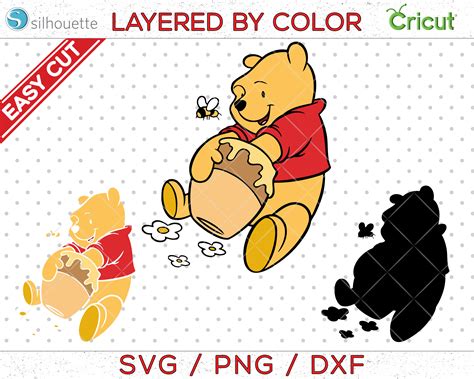 Winnie The Pooh Layered SVG