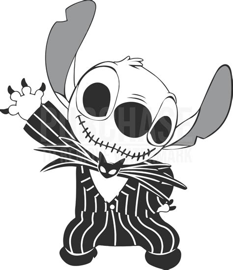 Jack Skellington x Stitch Svg, Stitch Svg, Jack Skellington Svg