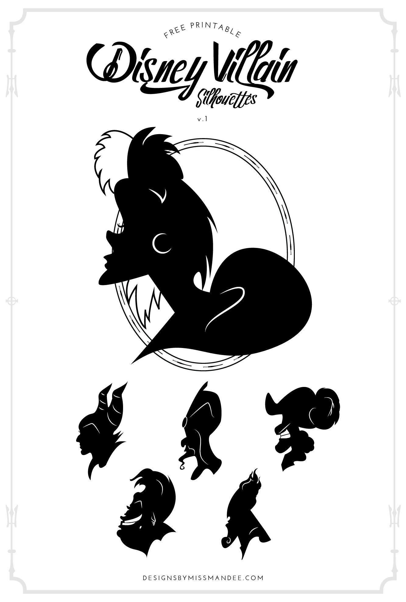 Disney Villian Silhouettes Together 01