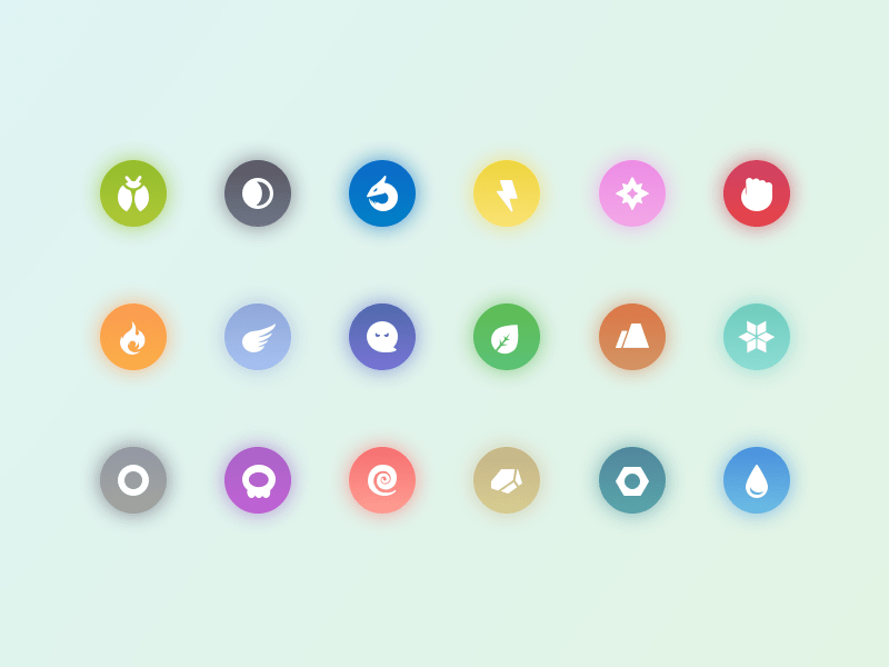 pokemon types icons daniel motta