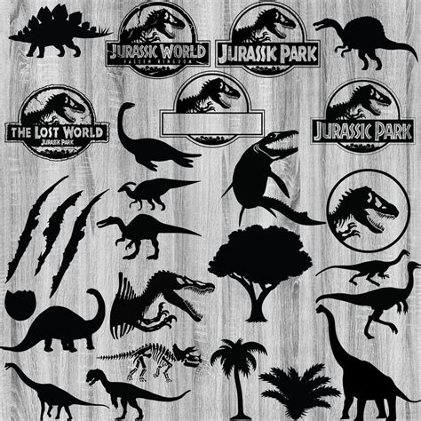 Jurassic Park Bundle SVG Dinosaur Svg Bundle Jurassic Font | Etsy