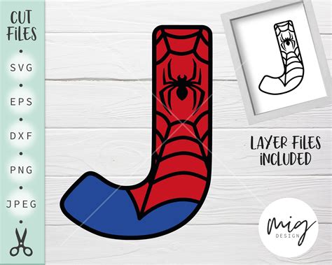 Spider Man Svg Spiderman Letter Svg Spiderman Letter J Svg - Etsy in