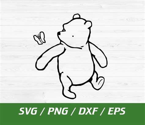 Classic Winnie the Pooh Svg, Winnie the Pooh Outline, Classic Pooh