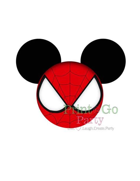 Spiderman Mickey Head Iron On Transfer, Mickey Mouse, digital, Mickey