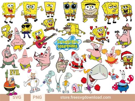 SpongeBob SVG Bundle ( FSD-J43) - Store Free SVG Download