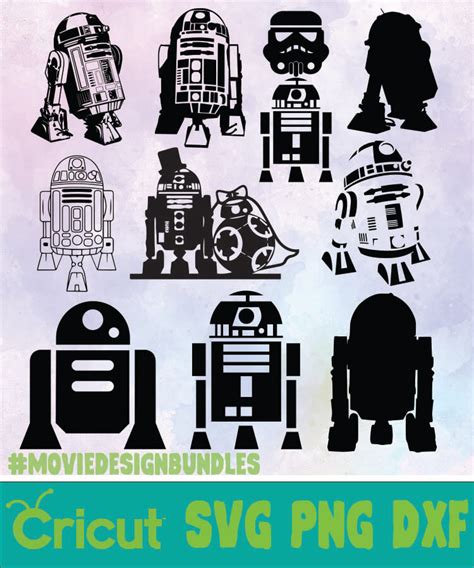 STAR WARS R2D2 BUNDLES SVG, PNG, DXF - Movie Design Bundles