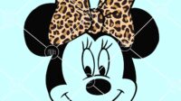 Minnie Leopard Print Bow SVG